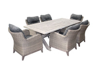 Bolsena 7pc Low Rectangle setting- Major Brown