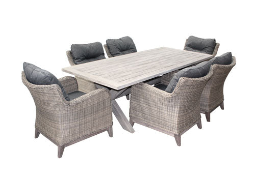 Bolsena 7pc Low Rectangle setting- Major Brown