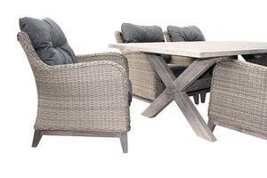 Bolsena 7pc Low Rectangle setting- Major Brown