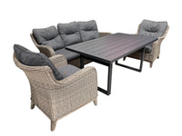 Bolsena 4pc Sofa - Low dining - Major Brown