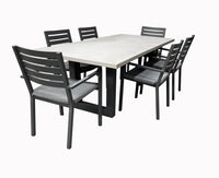 Trieste - Portland 7pc Dining Set- Gunmetal